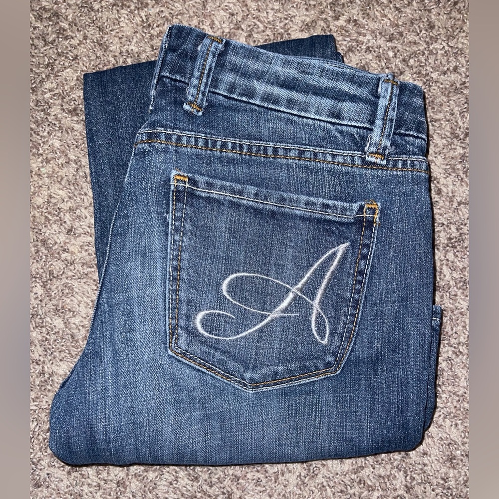 Anoname Women's Dark/Medium Wash Jeans Size 29 Low Rise Denim